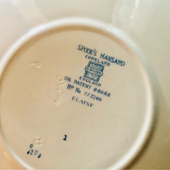 Spode Copeland Mansard Elaine Porcelain Double Handle Soup Cup & Saucer England - Picture 5 of 11
